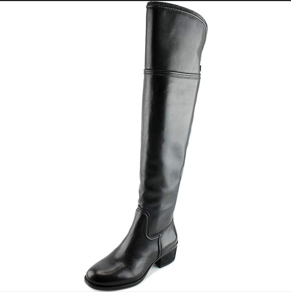 Vince Camuto Elegant Black Over the Knee Riding Boots